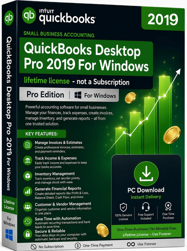 QuickBooks Desktop Pro 2019 – Windows, US Edition