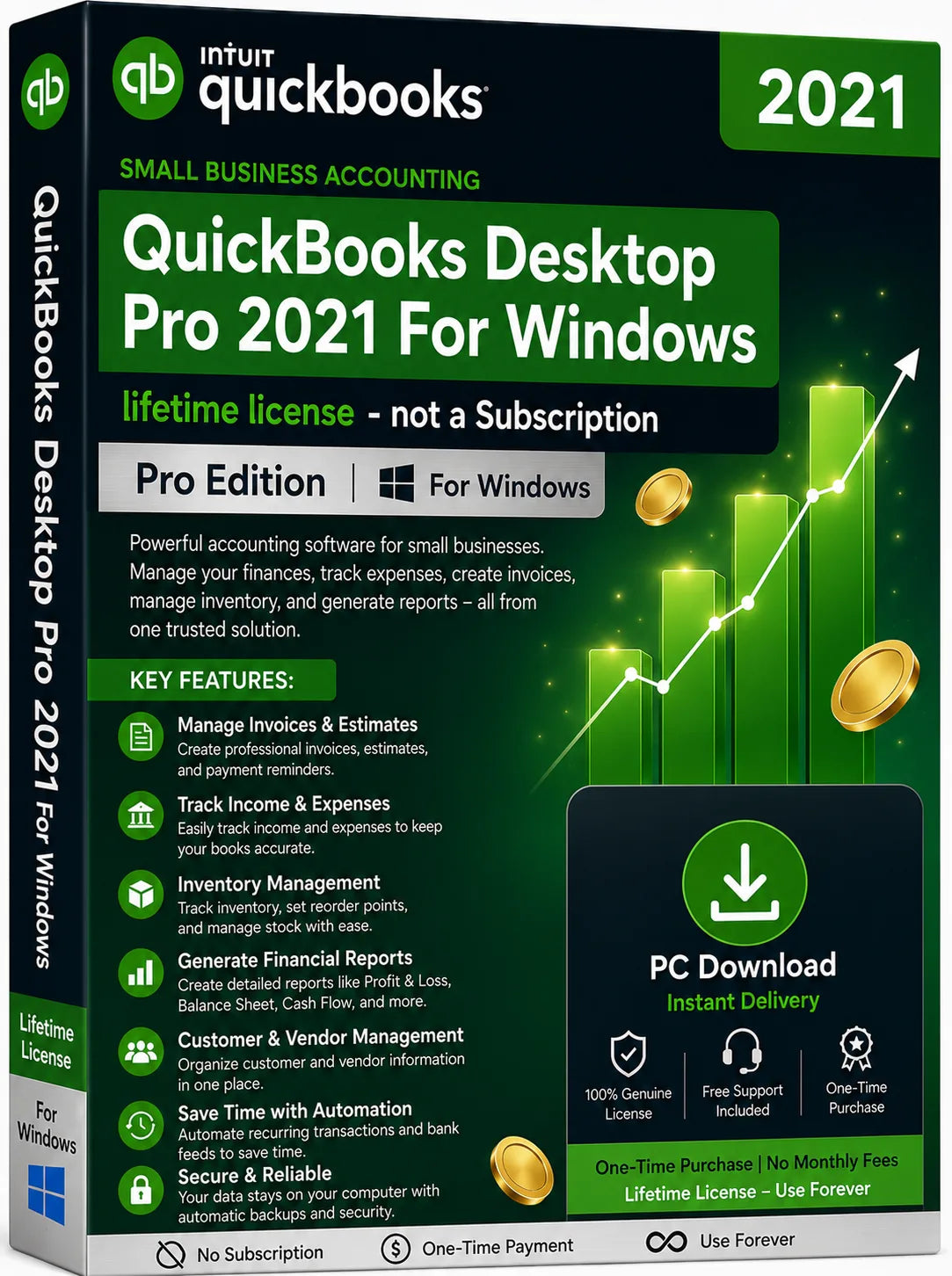 QuickBooks Desktop Pro 2021 – Windows, US Edition