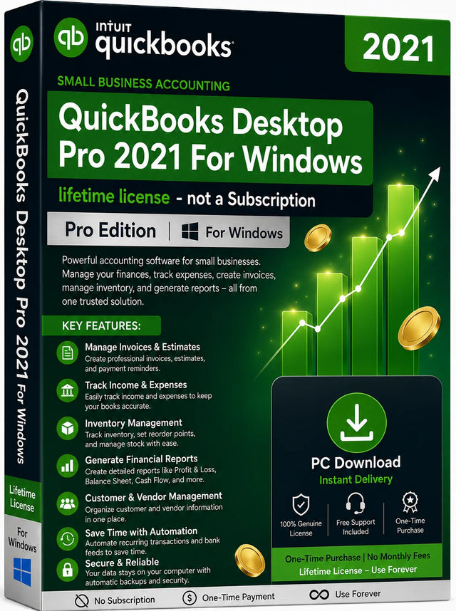 QuickBooks Desktop Pro 2021 – Windows, US Edition